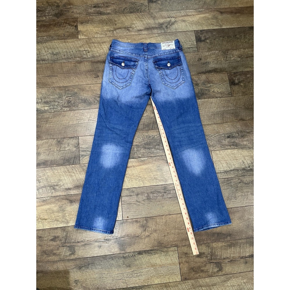 NWOT True Religion Ricky Relaxed‎ Straight Blue Jeans 32 *Never Worn Bought New*